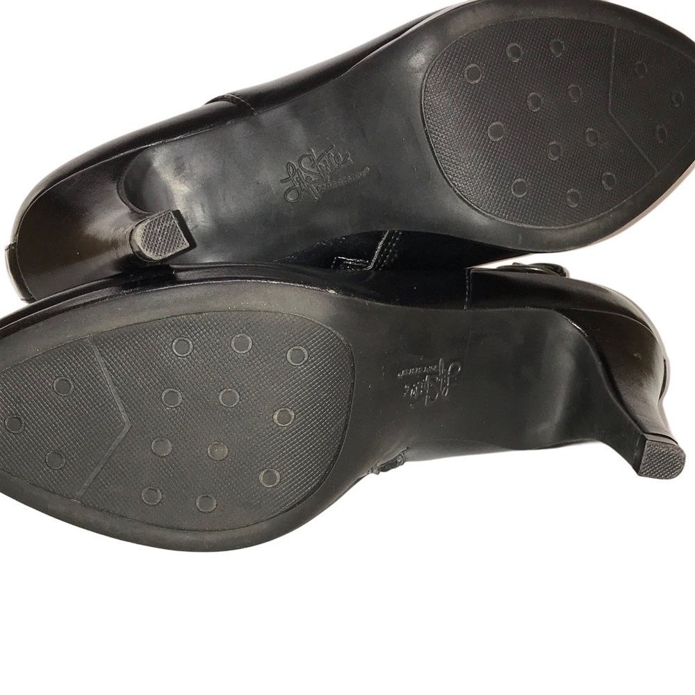 Life stride women's ankle booties black sz 8 soft system leather Slip on Comfort - Picture 11 of 13